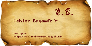 Mehler Bagamér névjegykártya